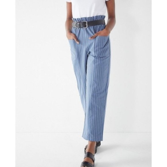 Urban Renewal Pants - Urban Renewal Striped Paper Bag Waist Pants